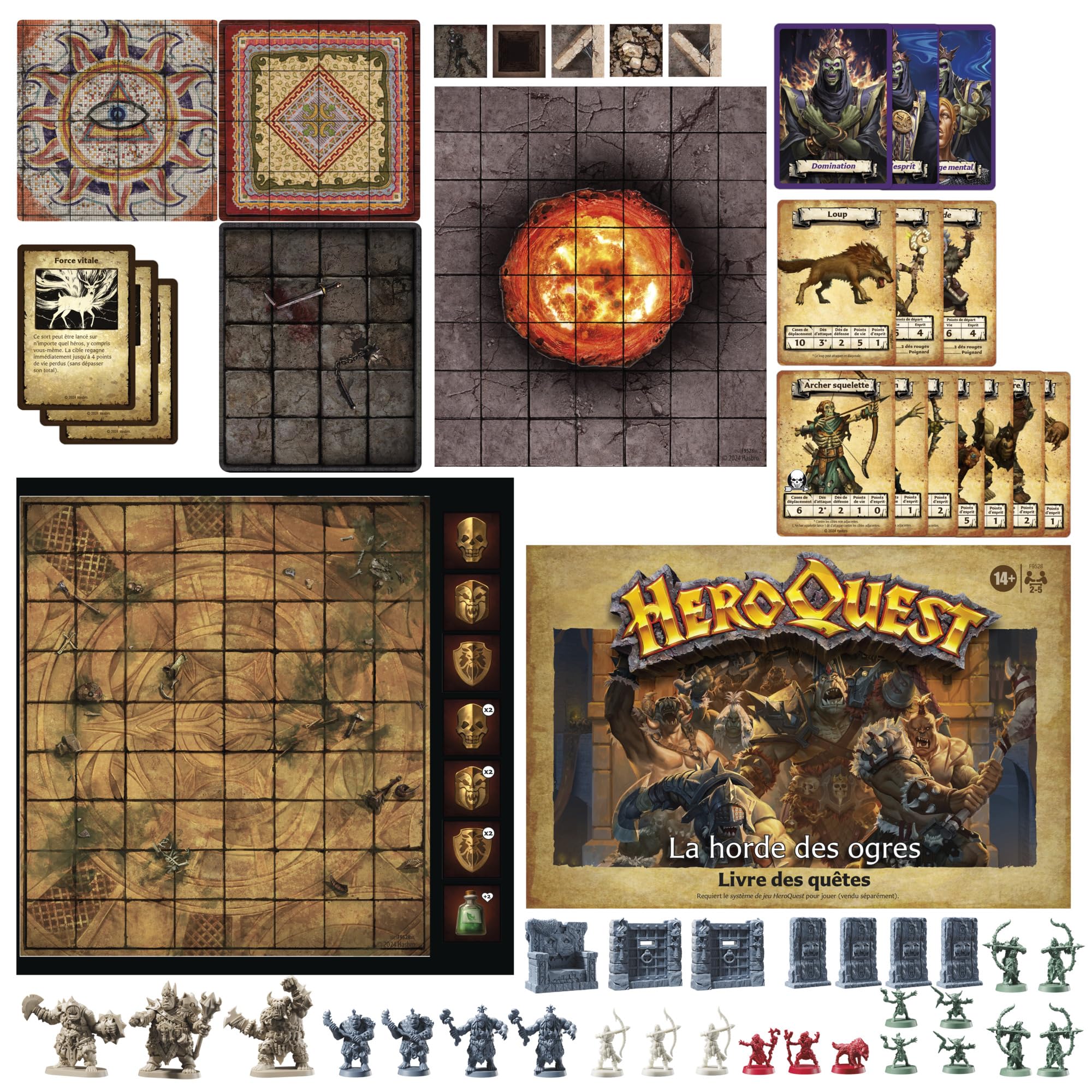 Avalon Hill HeroQuest, zestaw zadań Horda ogrów, gra fabularna, gra planszowa, wymagany system gry HeroQuest, wersja francuska