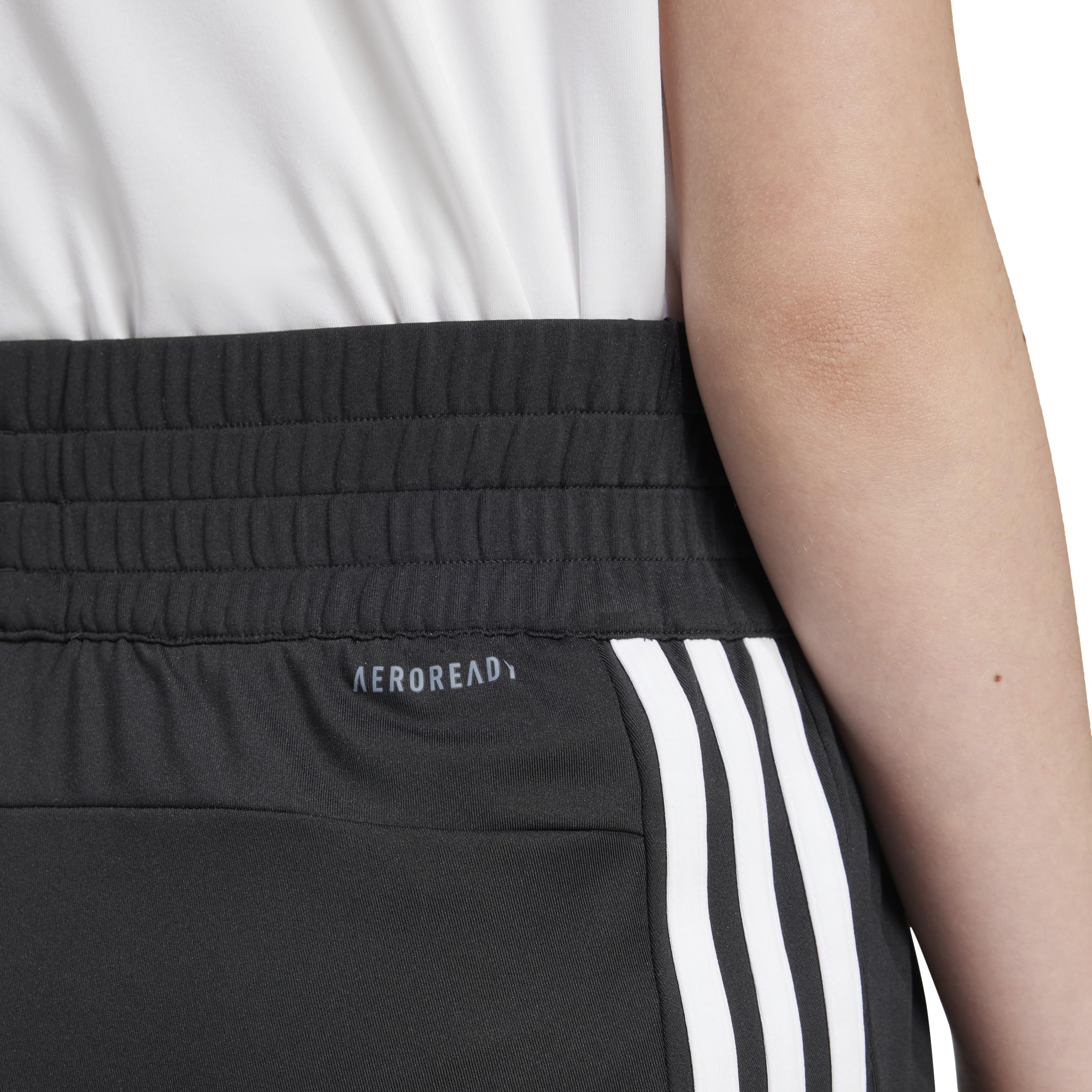 adidas Niñas Pacer Shorts Kids, Black/White/Reflective Silver, 14-15 Years