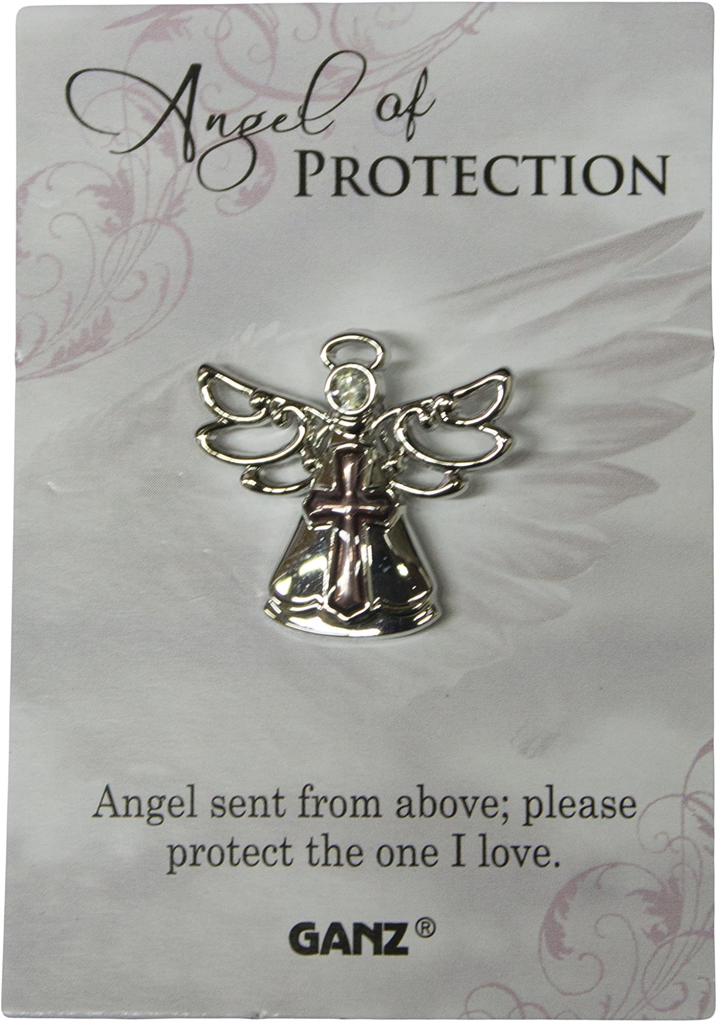 Ganz Pin - Angel of Protection "Angels sent from above; Please protect the one I love." Multicolor One Size