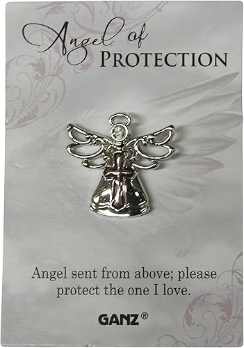 Ganz Pin - Ángel de protección "Ángeles enviados desde arriba por favor proteja a la persona que amo." Multicolor Talla única
