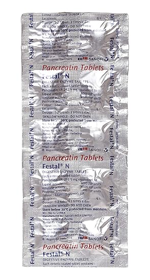 Festal N Digestive Enzyme Tablets 10's