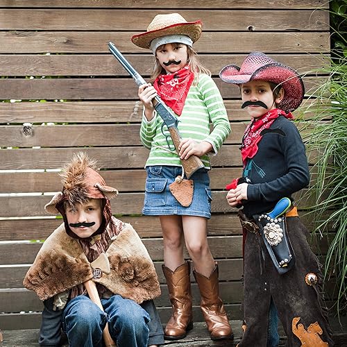 Miniatura 4 de Skeleteen - Bigotes de fiesta autoadhesivos, bigote con pelo de color negro, juego de 3 piezas