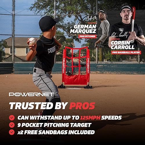 Miniatura 2 de PowerNet German Márquez - Entrenador portátil para lanzadores, béisbol y softbol, mejora la precisión y el comando
