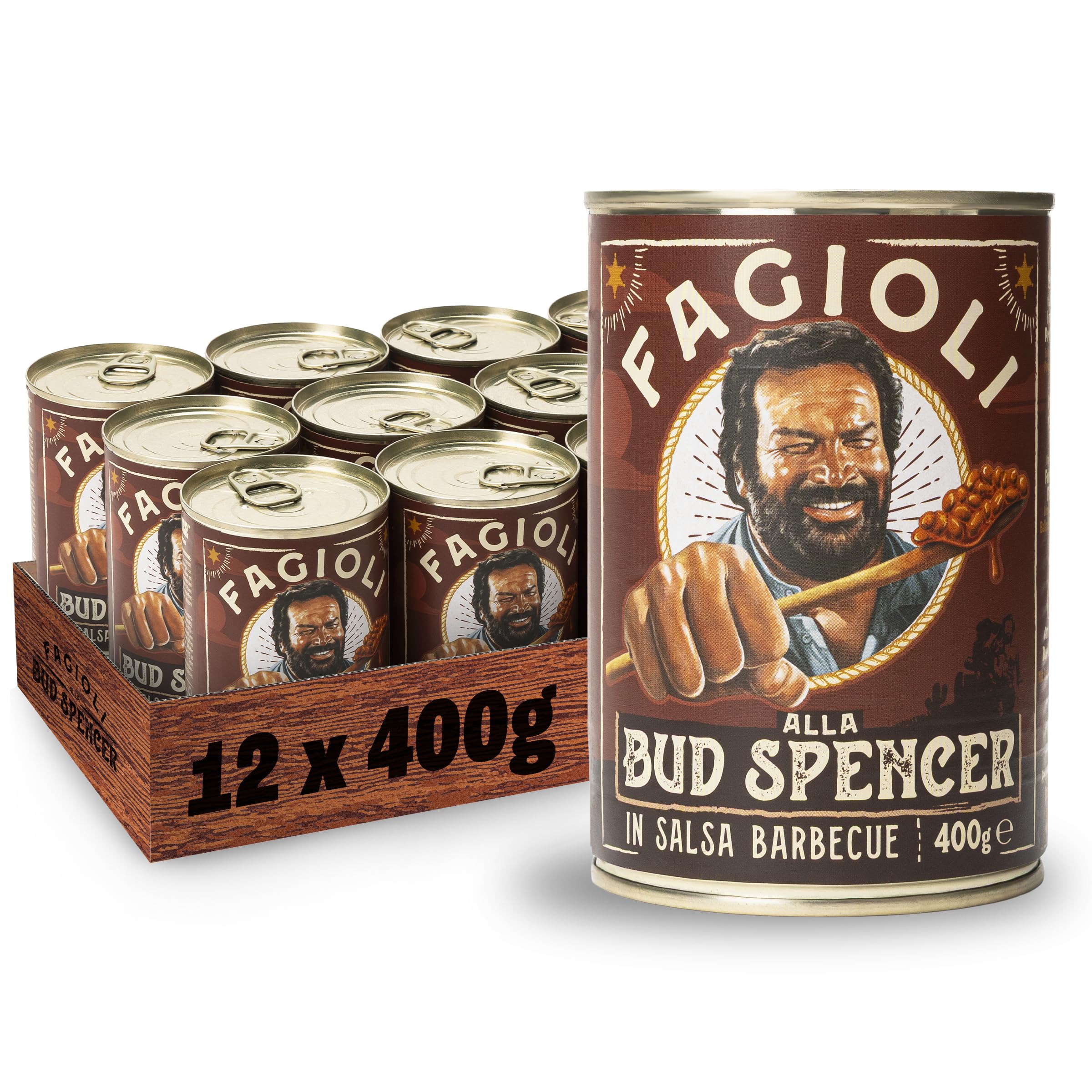 Fagioli alla Bud Spencer – In Salsa Barbecue (Vassoio da 12 Lattine da 400g)