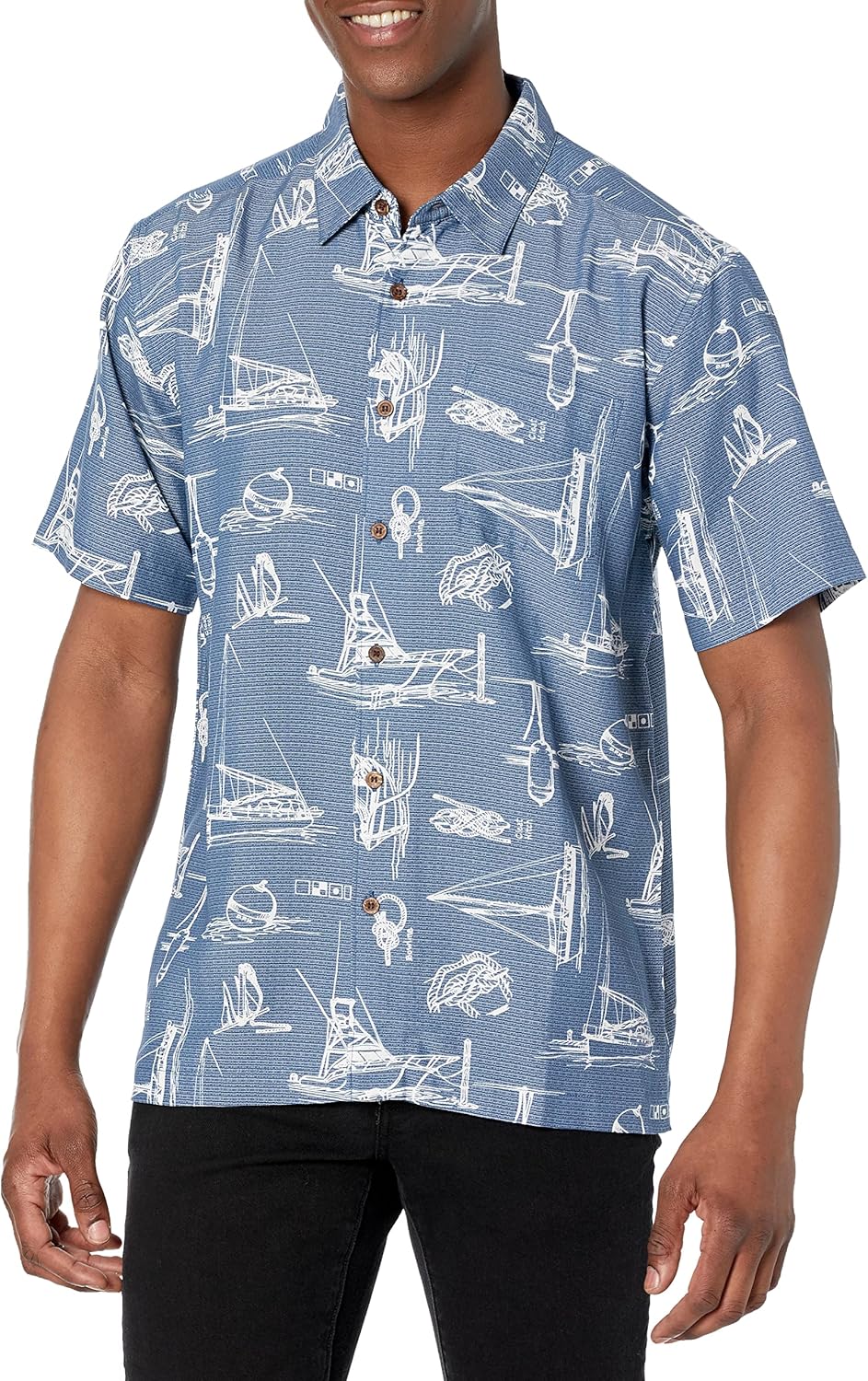 Quiksilver Mens The Harbour Button Up Floral Collared Shirt