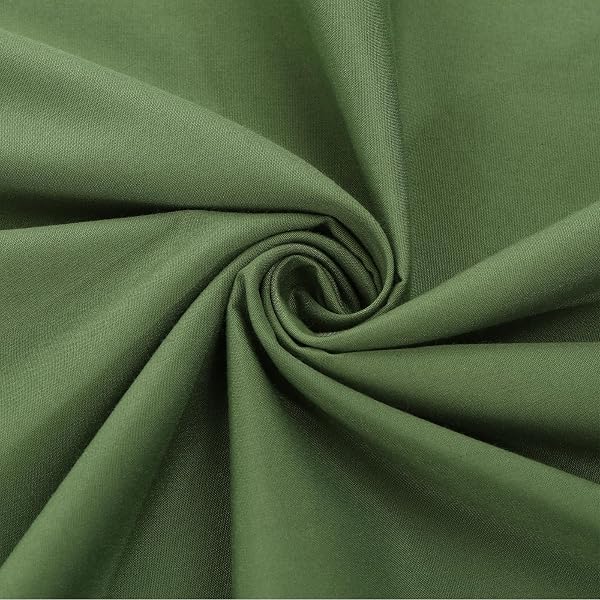 Cotton Polyester Fabric by The Yard - 60" Wide Broadcloth Fabric Soft,Breathable Material - for Lining&Clothes Sewing (Olive Green, 1 Yard) - 1