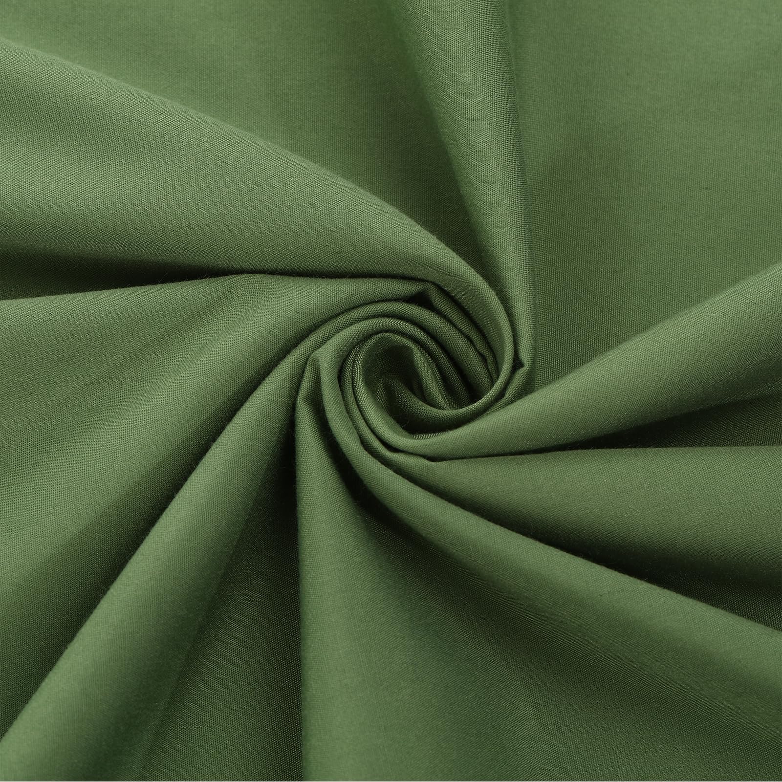 Cotton Polyester Fabric by The Yard - 60" Wide Broadcloth Fabric Soft,Breathable Material - for Lining&Clothes Sewing (Olive Green, 1 Yard) - 1