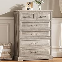 Vista 28 de Cómoda de 3 cajones para dormitorio, cómoda de madera de 24 pulgadas de ancho, cómoda rústica de granja con cajones grandes y asas de metal