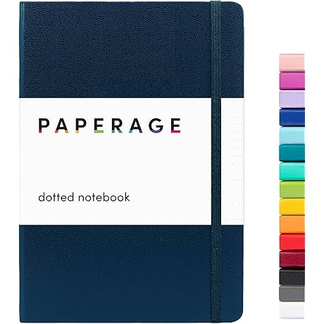 PAPERAGE Dotted Journal Notebook: The Perfect Companion for Your Creative Journey (Navy,...