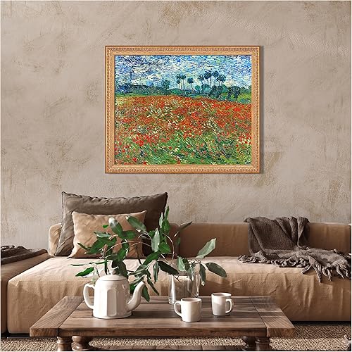 Miniatura 427 de A&T ARTWORK The Starry Night de Vincent Van Gogh. Tamaño del marco: 36 x 30 pulgadas, tamaño de la imagen: 30 x 24 pulgadas, reproducciones clásicas