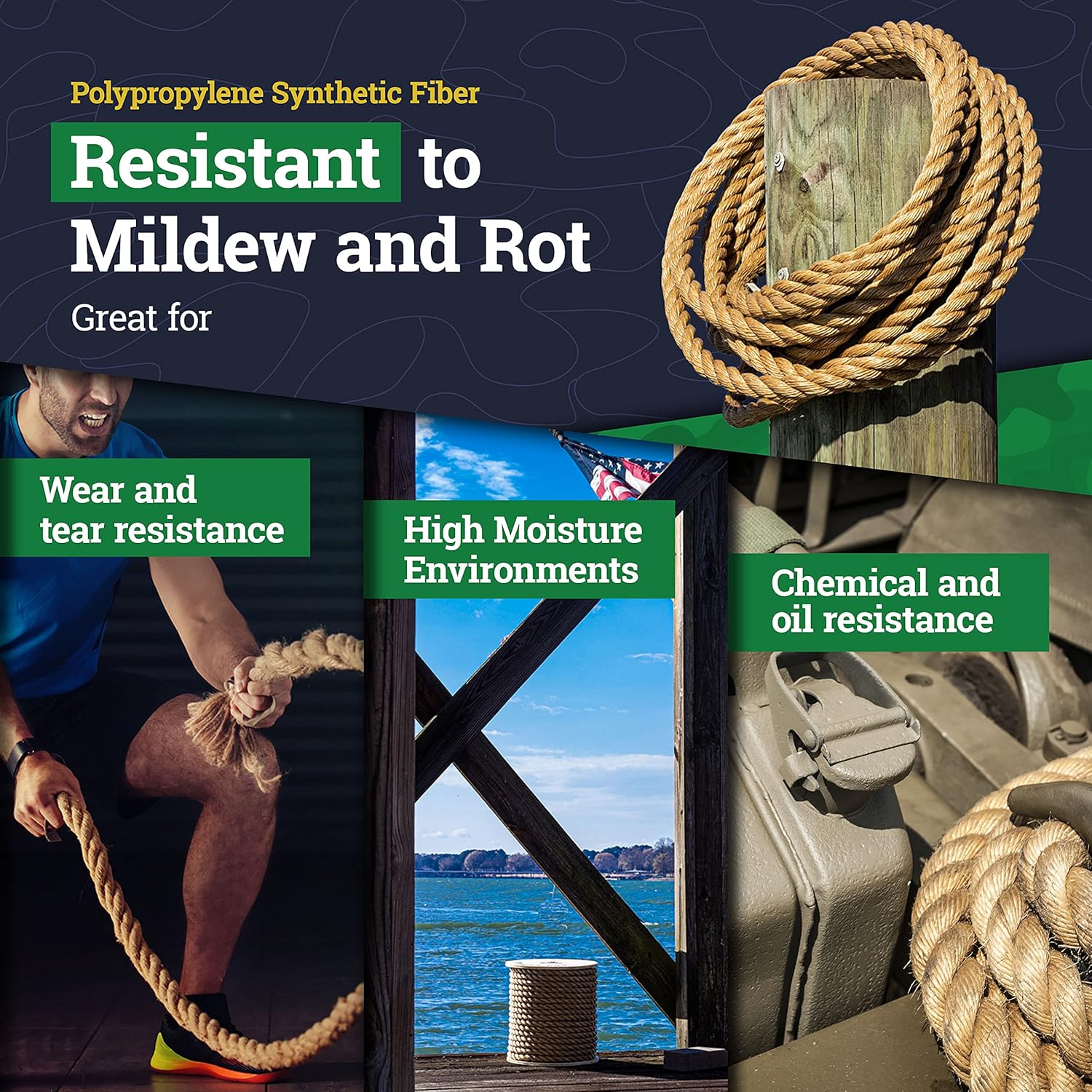 Nеw Prоduсt SGT KNOTS Twisted ProManila - UnManila, Twisted 3 Strand, Lightweight Synthetic Rope for DIY Projects, Marine, Commercial (1/2 x 600ft) 🛒 Flаѕh Sаlе SGT KNOTS Twisted ProManila - UnManila, Twisted 3 Strand, Lightweight Synthetic Rope for DIY Projects, Marine, Commercial (1/2 x 600ft)