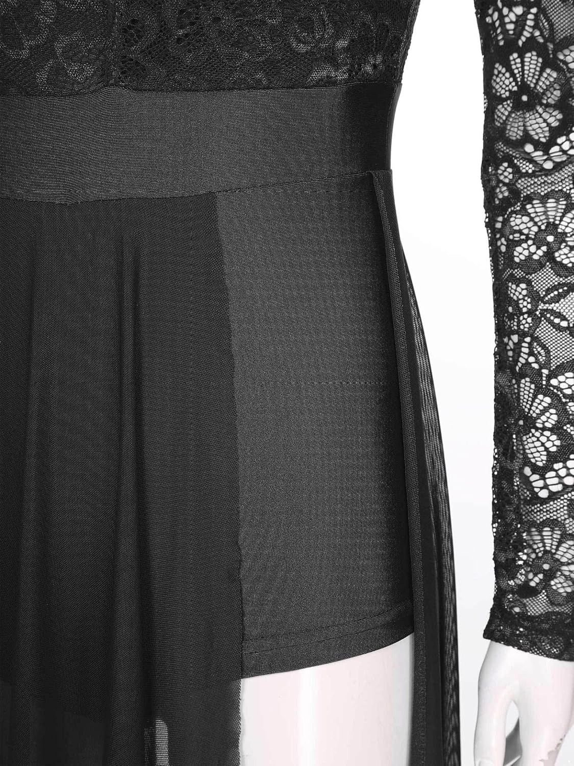 DINORMIN Women Lyrical Dance Costume Lace Patchwork Ballet Dance Dress Lace Leotard Outfit Contemporary Dancewear