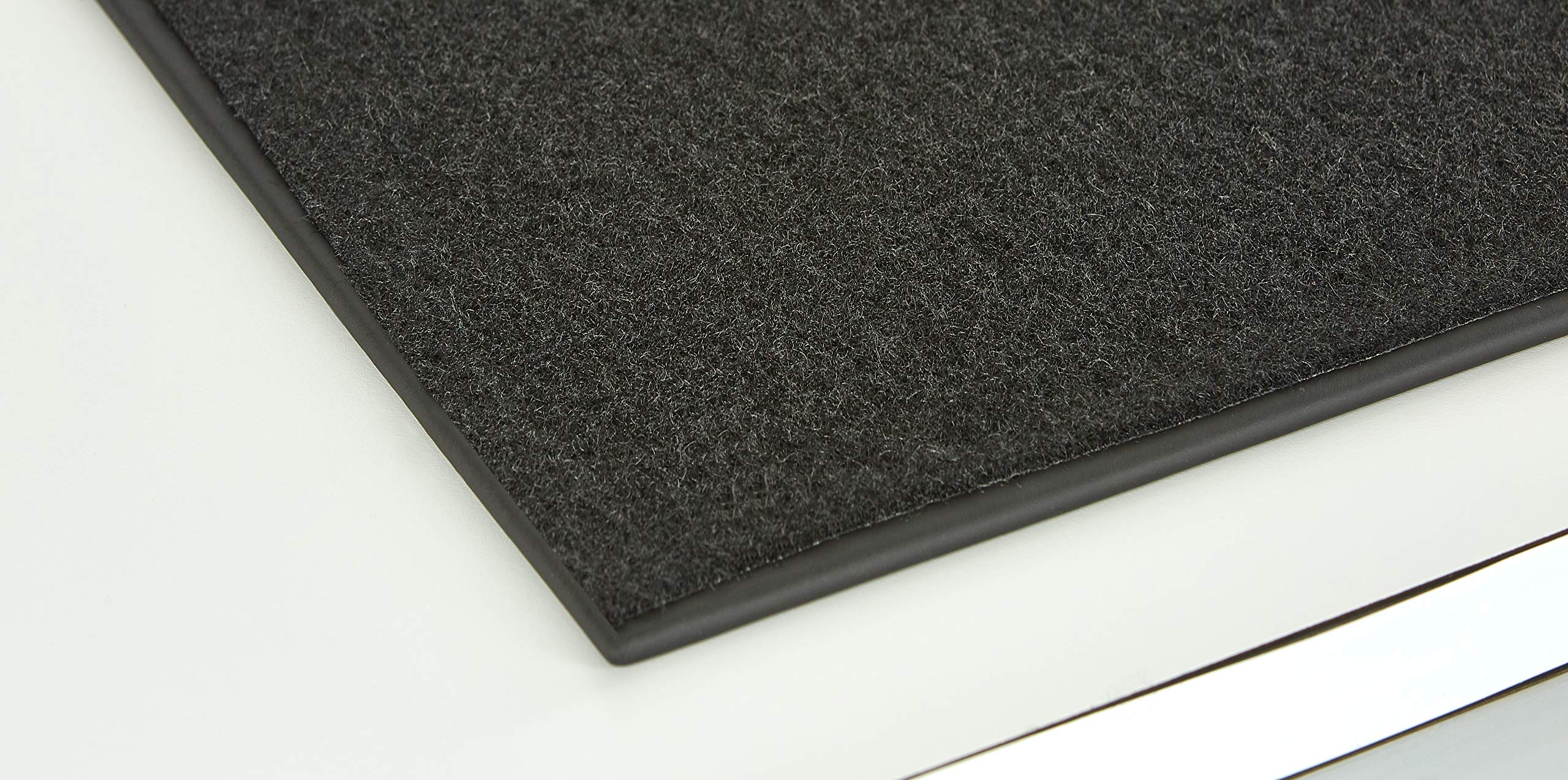 Schreibtischunterlage Schreibunterlage Leder Kantenschutz: 58x39 cm Echtleder abgewinkelt Auflage schwarz rutschfest für Büro USO580390