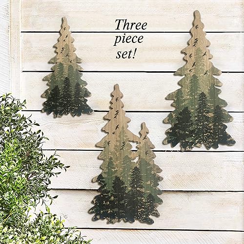 Miniatura 2 de Limygus Pinturas de Arte de Pared de Bosque Pinturas para Pared Decoraciones de Arbustos Juego de 3