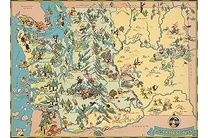 Wooden Map Jigsaw Puzzles Washington State USA