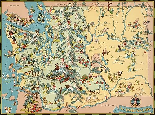 Rompecabezas para adultos de 1000 piezas Washington mapa de madera de Estados Unidos rompecabezas juegos mapa de estado decoración
