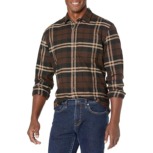 Amazon Essentials Men's Long-Sleeve Flannel Shirt (Available in Big & Tall)