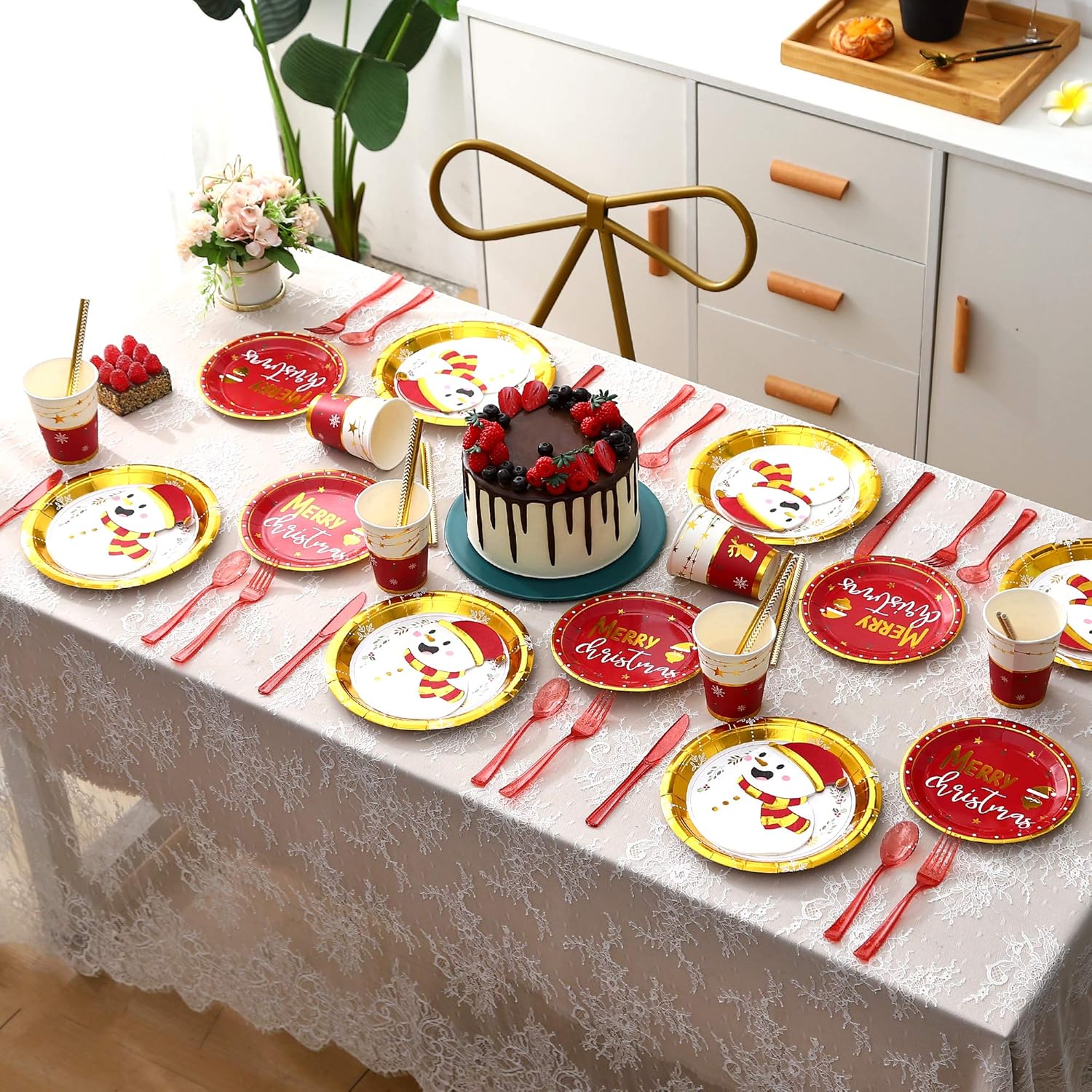 Super Brands Christmas Party Supplies - Serves 20 - Disposable Dinnerware Sets Includes Christmas Paper Plates and Napkins, 12oz Cups, Cutlery, Straws Christmas Plates Disposable Holiday Plates 70% Off Discount Christmas Party Supplies - Serves 20 - Disposable Dinnerware Sets Includes Christmas Paper Plates and Napkins, 12oz Cups, Cutlery, Straws Christmas Plates Disposable Holiday Plates