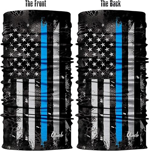 Miniatura 246 de Obacle - Tapabocas con cuello polar y de estilo de pañuelo contra el polvo y el sol para hombre y mujer Calavera Azul Ojo y Nariz