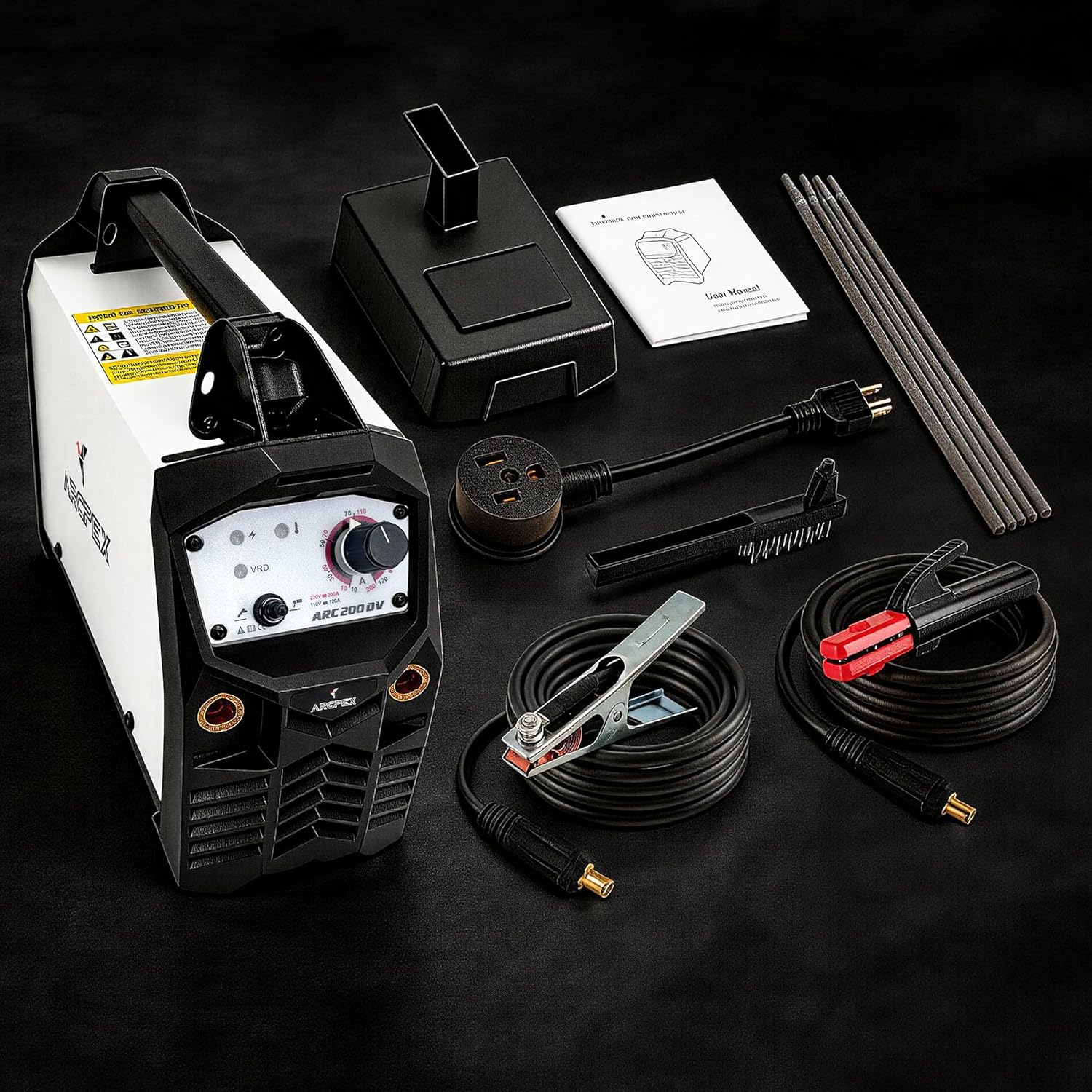 200A Stick Welder 110V/220V, Mini Welder Machine with 100% Pure Copper 10FT Cables, 2 IN 1 Portable MMA/Lift TIG Welder IGBT Inverter ARC Welder