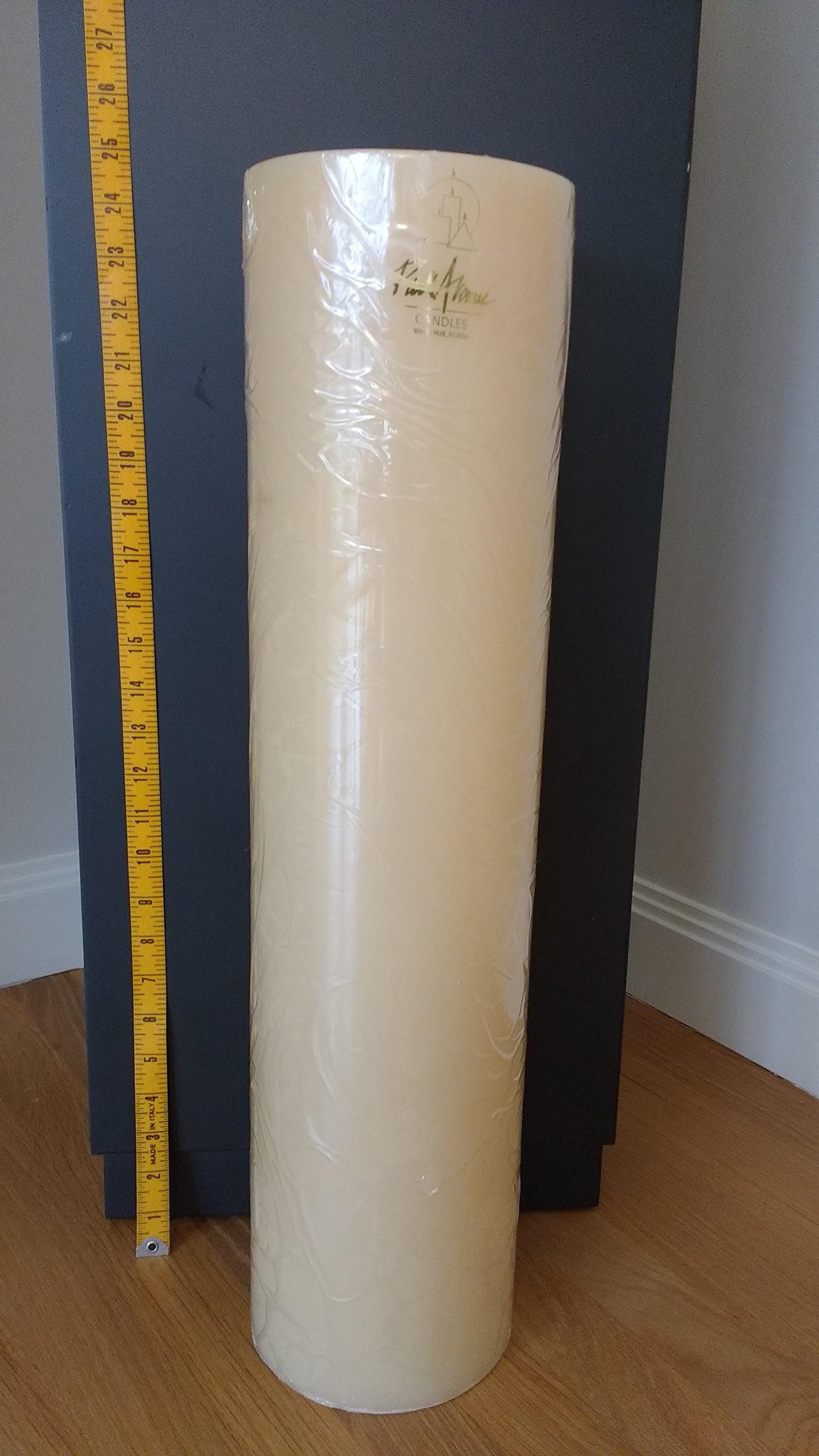 Large Pillar Candle - Ivory, 6x24, Unscented, Hand Poured (3 Wick)