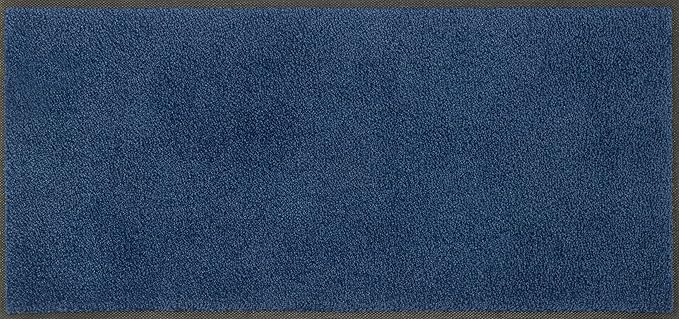 Wash+Dry Fußmatte, Navy 35x75cm, innen und außen, waschbar, blau
