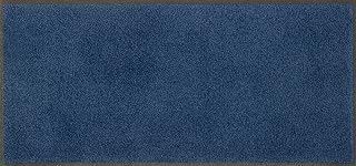 Wash+Dry Felpudo Azul Marino 35 x 75 cm, Interior y Exterior, Lavable, Color Azul