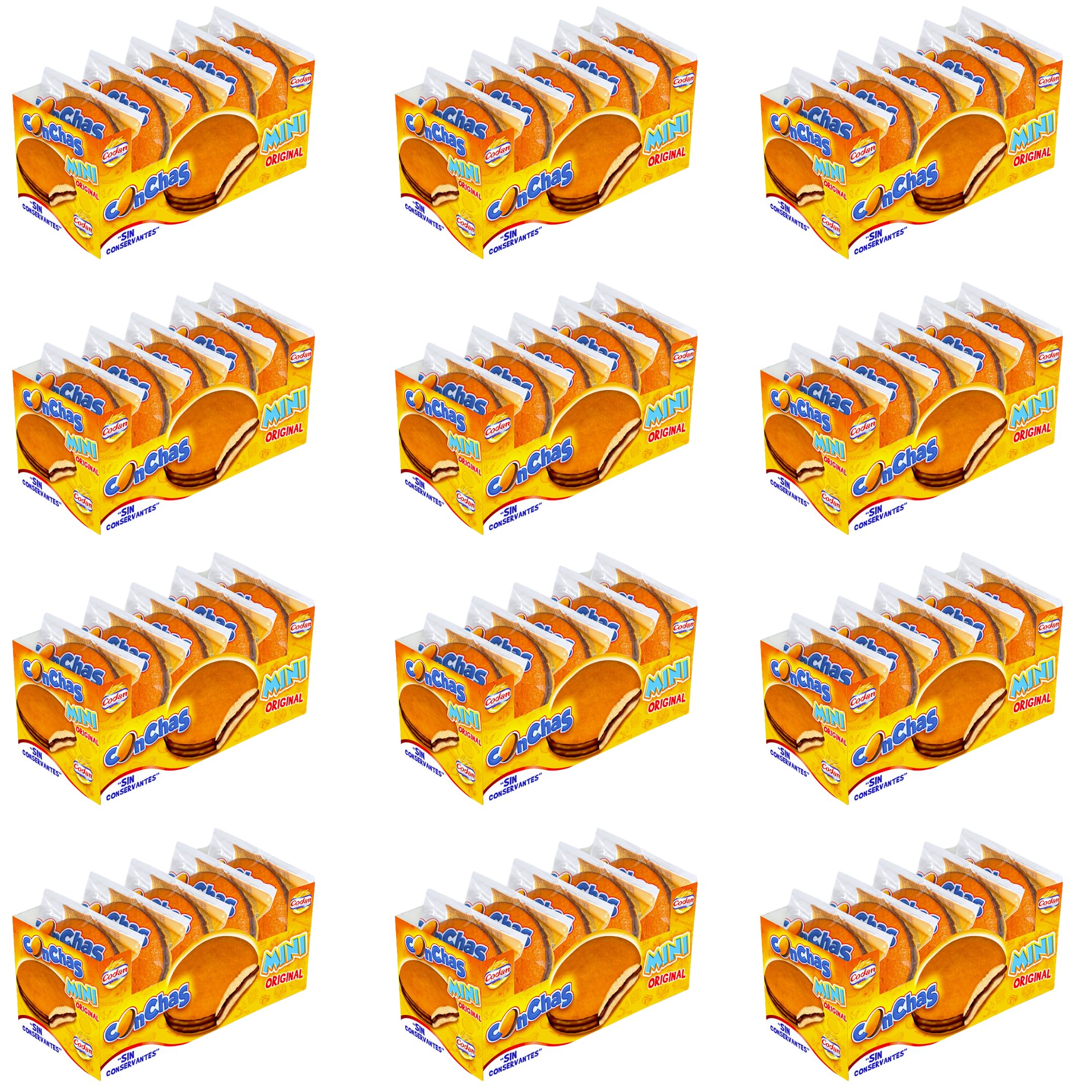 Conchas Mini y Dorayakis | Pack de 12 x 5 Uds. (180 g por Pack) | Producto de Pastelería y Repostería | Bollería Tierna y Esponjosa Ideal para Desayunos y Meriendas