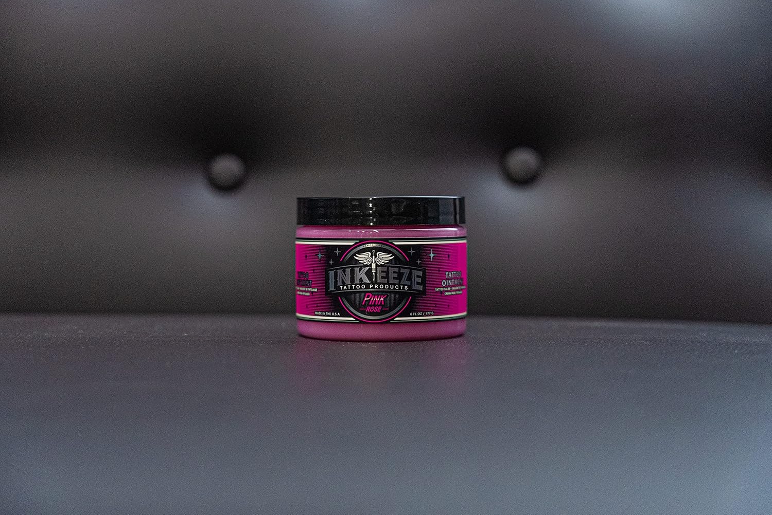 INK-EEZE Pink Tattoo Ointment for Artists and Aftercare, Essential Oils, Vegan, Cruelty Free, Made in USA, Bubble Gum, 6oz
