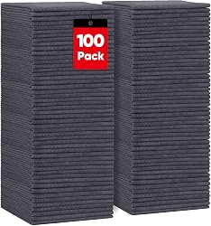 HOMEXCEL 100PCS Grey Microfibre Cleaning Cloths Towels Ra…