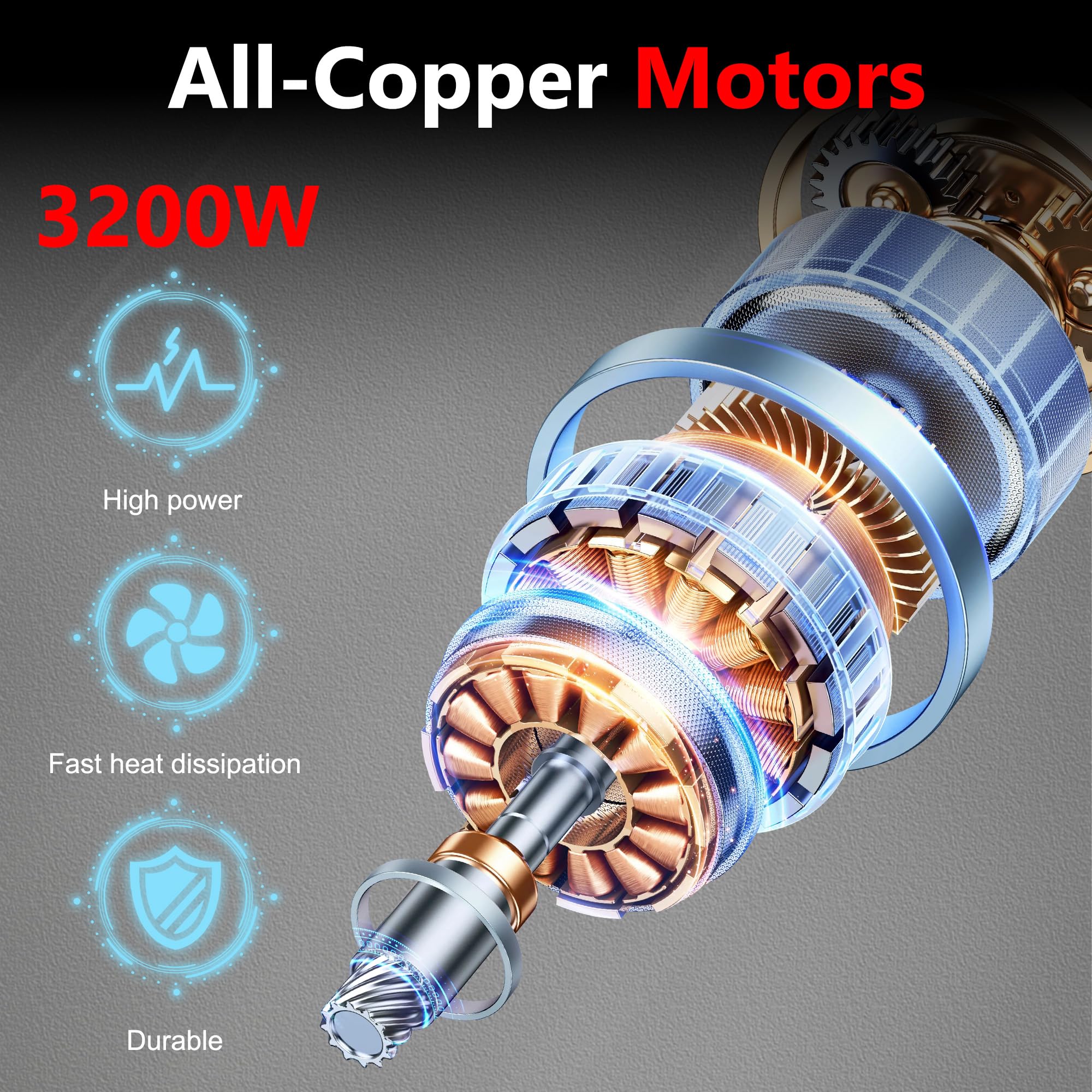 Mezclador de cemento eléctrico de mano de 3200 W, mezclador de lodo de mano para motar, pintura, lechada, yeso