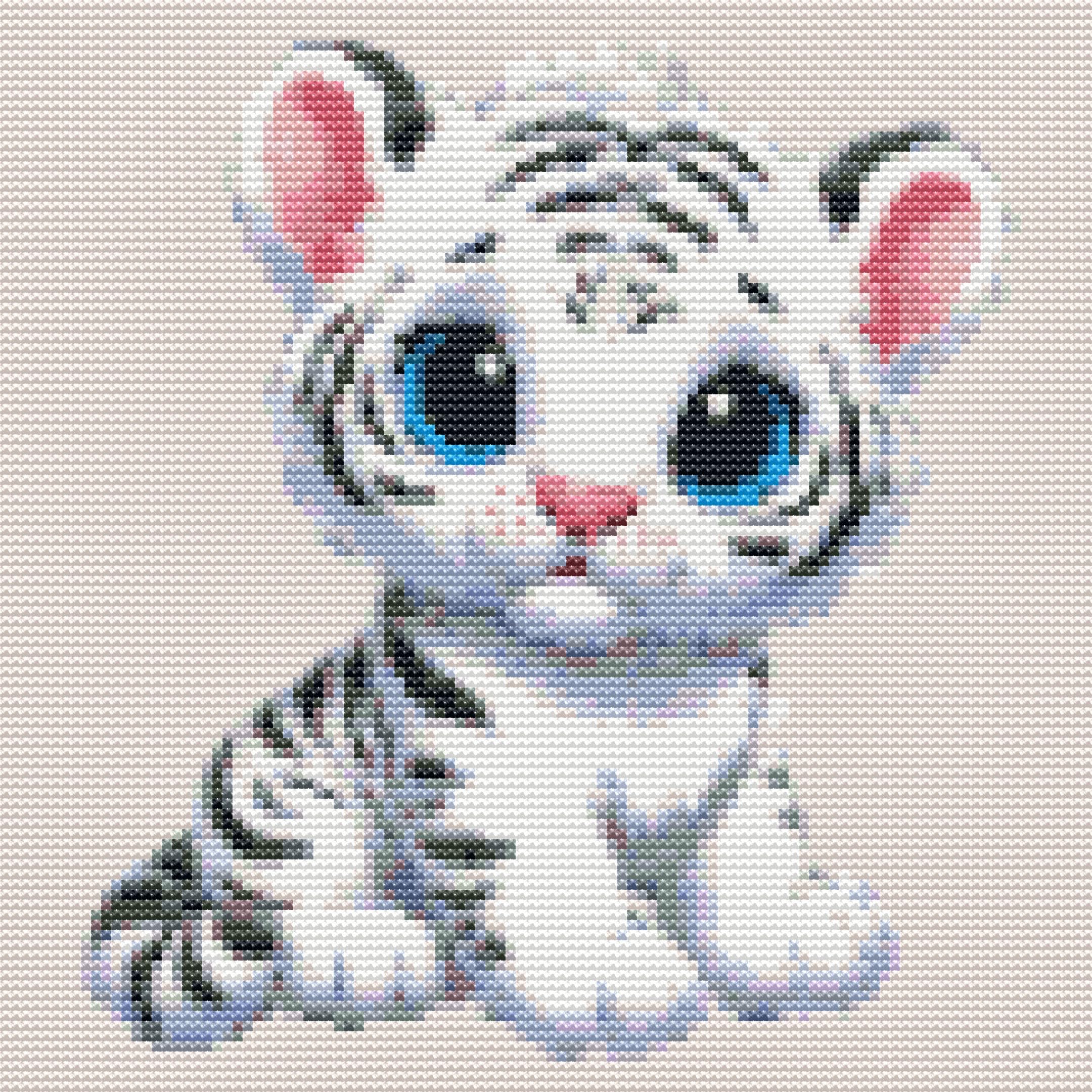 HKLIOPU Tiger Cross Stitch Kits for Adults,11CT Printed Cross Stitch Kits,Stamped Embroidery Kits for Adults Wall Art Home Decoration 12x12inch