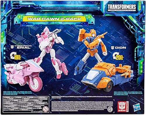 Miniatura 21 de Transformers Toys Legacy Evolution War Dawn - Paquete de 2 juguetes de lujo Cybertronian Erial y Dion, figuras de acción para niños y niñas de 8
