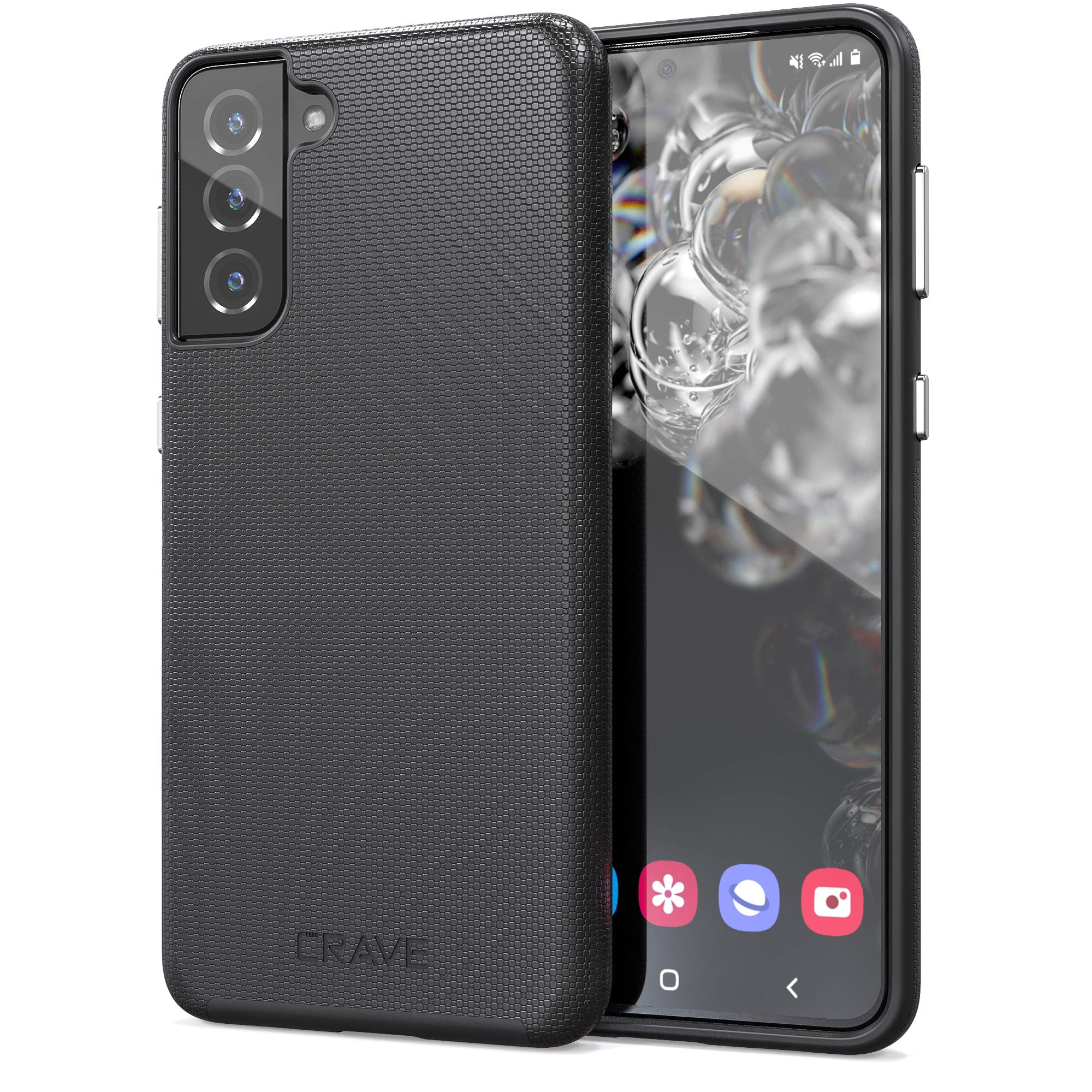 Crave for Galaxy S21 Plus Case, Shockproof Protection Dual Layer Case for Samsung Galaxy S21 Plus, S21+ 5G (6.7 inch) - Black
