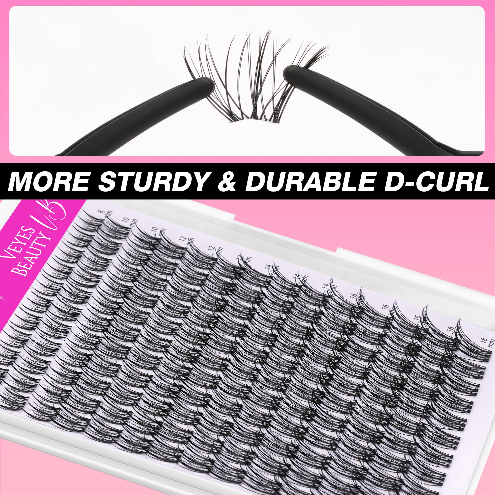VEYESBEAUTY Eyelash Clusters - Lightweight DIY Lash Extensions