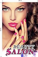 Vista 10 de Hair VII Muestra de salón de belleza publicitaria Marketing Decoración vertical (papel pintado con adhesivo en el reverso [interior], 42 pulgadas)