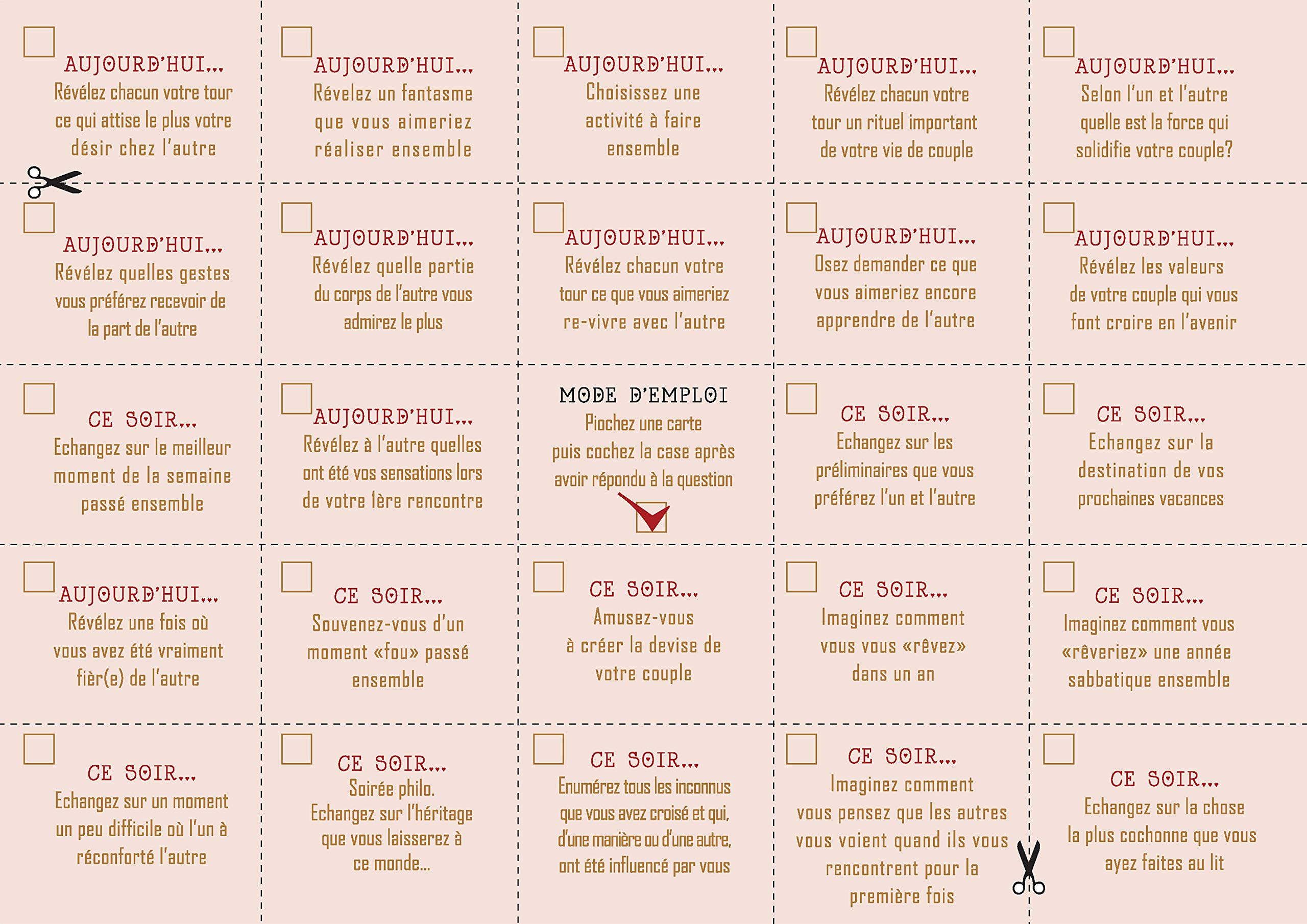 Coffret "Je t'aime " | 25 Petites Surprises pour Couple | Défis Romantiques, Bons d'Amour, Serments | Idée Cadeau Amoureux Originale