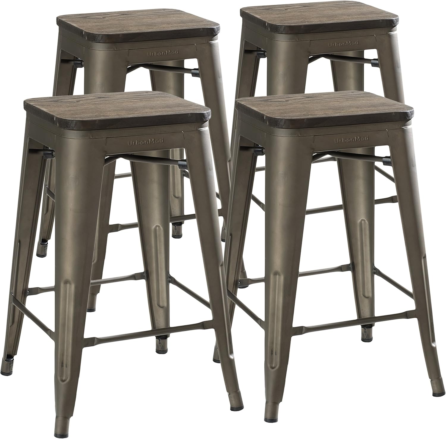UrbanMod 24 Inch Bar Stools for Kitchen Counter Height