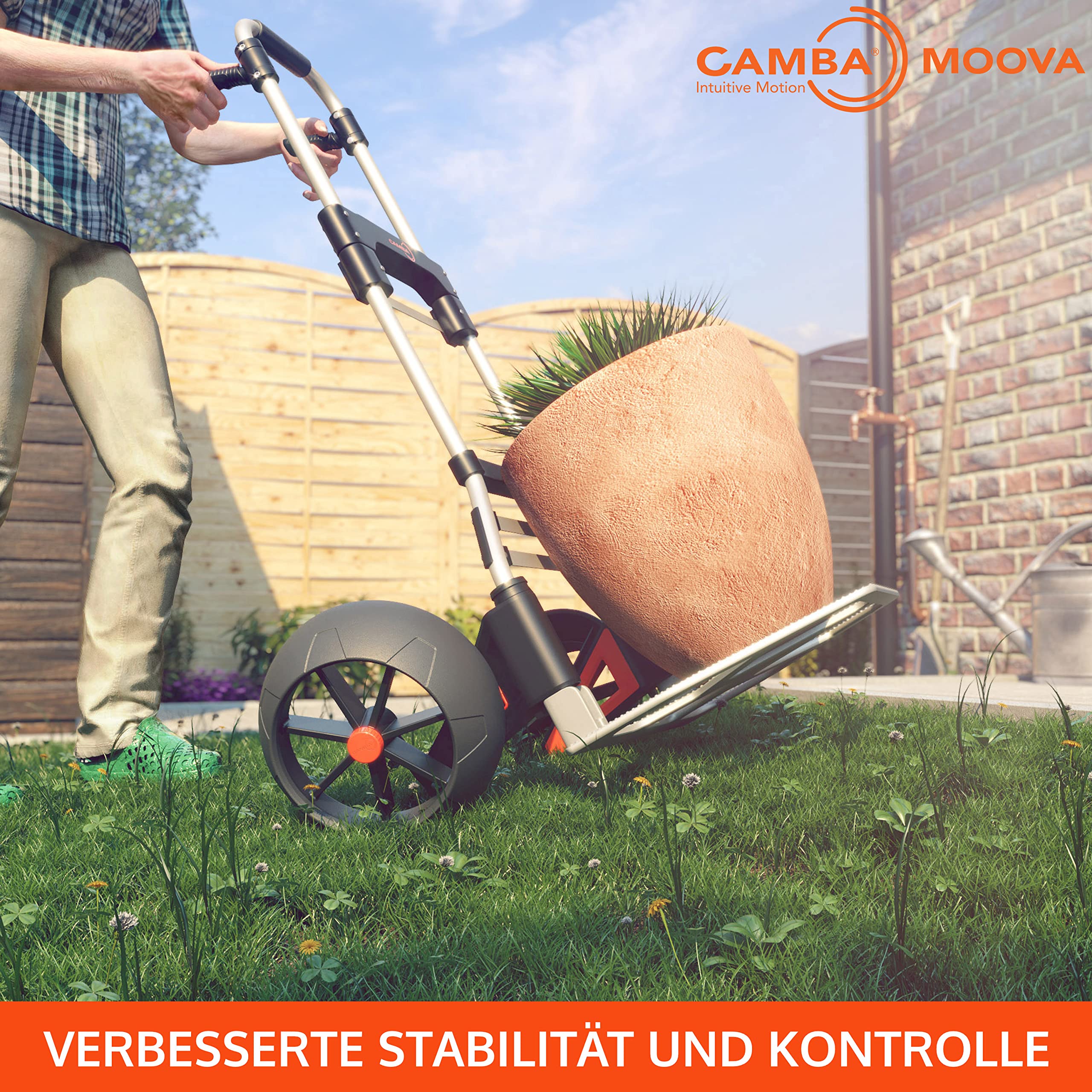 CAMBA Moova Sackkarre Klappbar; Transportkarre Treppensteiger; Patentierte Radtechnik; 100kg Tragfähigkeit