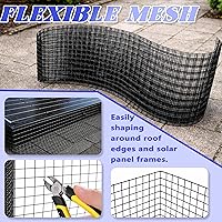 Vista 4 de PROLEE Protector de Pájaros para Panel Solar de 6 Pulgadas X 100 Pies, Protector Contra Bichos Antioxidante con 100 Clips Sujetadores, Malla