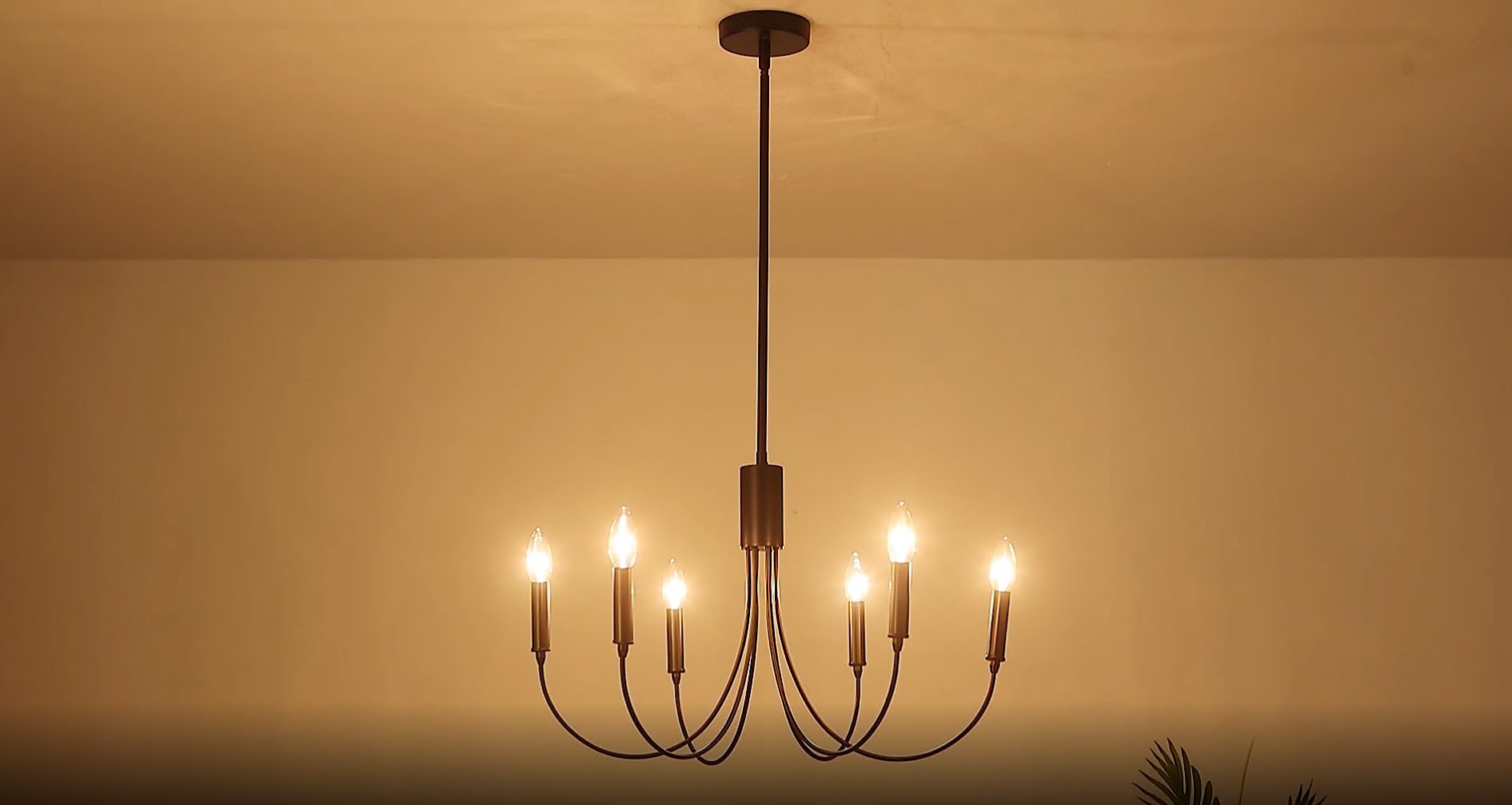 ZJVAIVE Black Chandelier 6-Light Modern Iron Farmhouse Chandeliers