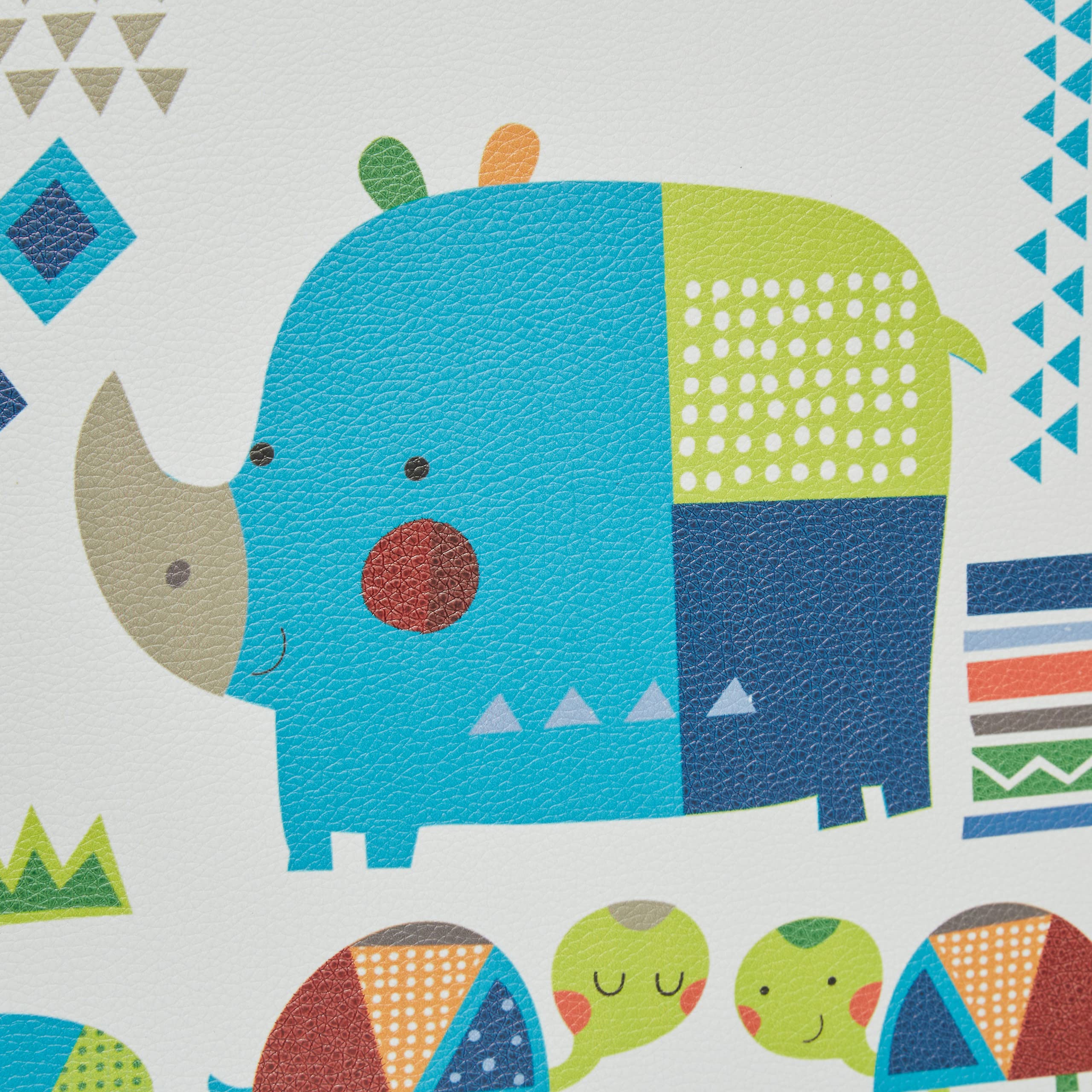 BiancoRelaxdays Pouf Contenitore, Porta Giochi per Bambini, Sgabello, Design-Animali, Poggiapiedi, 31x31x31 cm, Verde