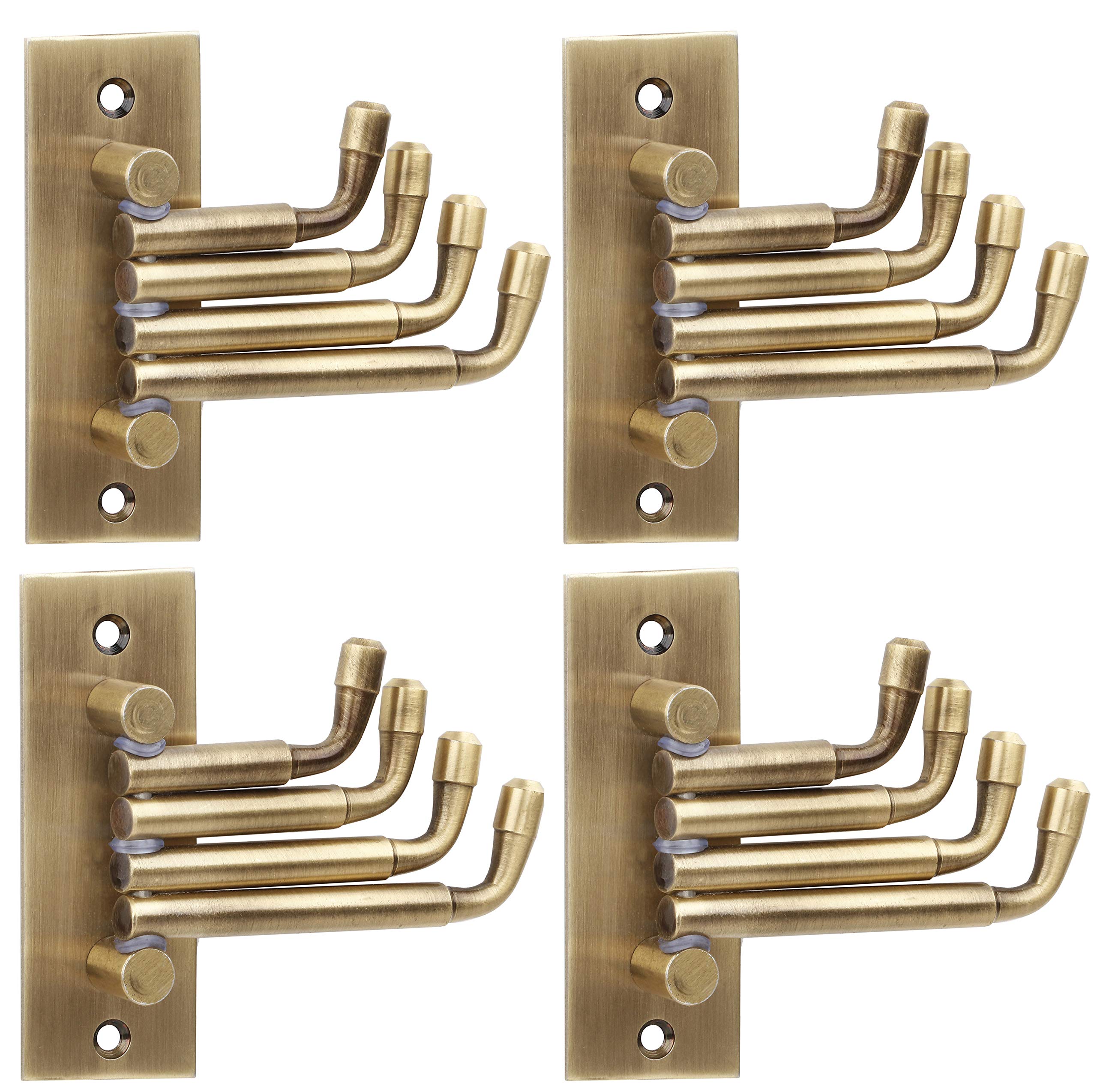 DOCOSS -Pack of 4-Stainless Steel Flexible Antique Brass Bathroom Hanger Cloth Hooks Wall Hook Door Robe Hooks for Hanging Keys,Clothes,Towel Steel Hook-image-49