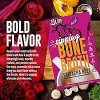 Vista 72 de LonoLife - Sobres individuales de caldo de hueso de ternera al curry tailandés: 0.35 onzas de proteína, apto para dieta Keto, 24 porciones