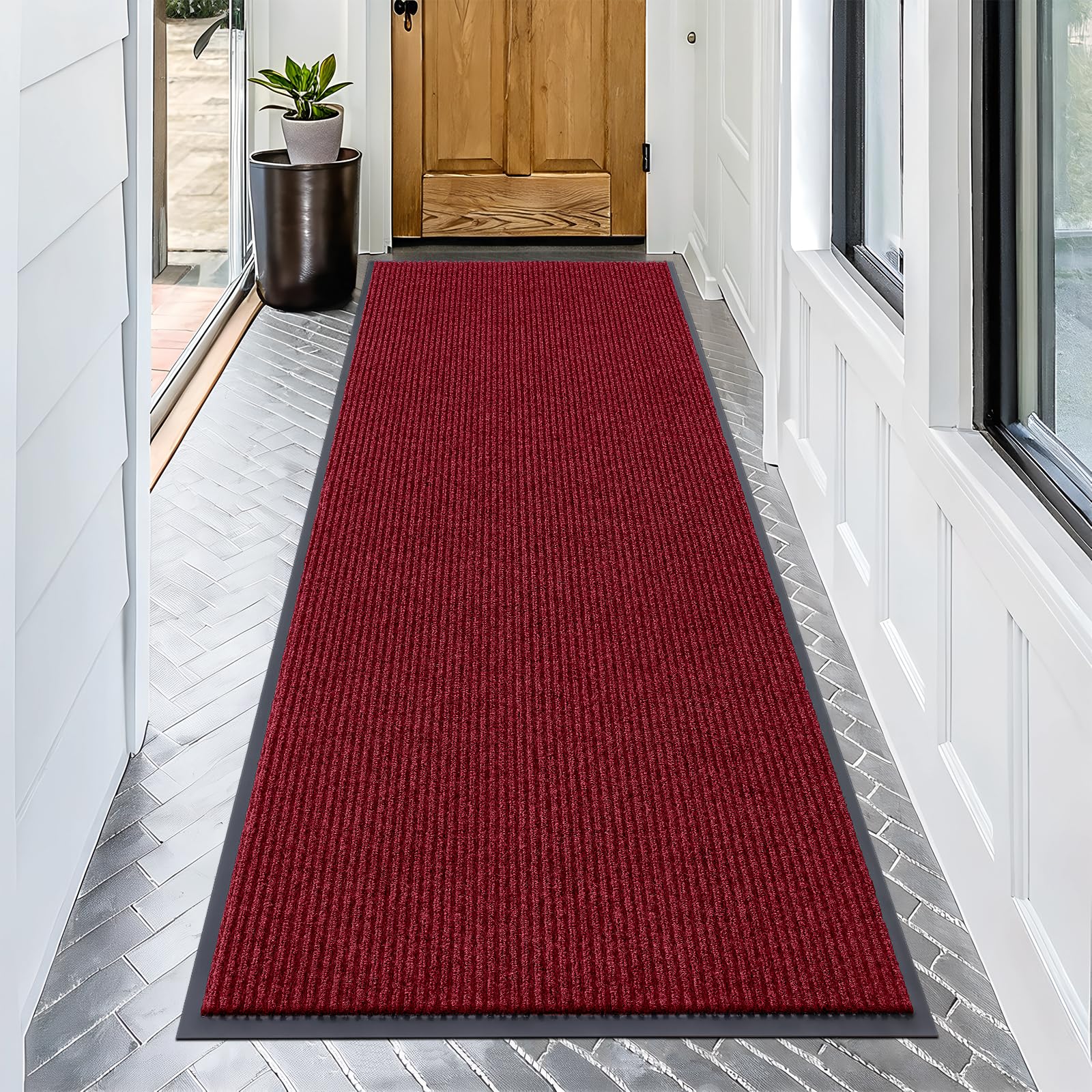 OLANLY Front Door Mat Indoor Outdoor Entrance, Waterproof Heavy Duty Doormat, Fade Resistant, Low Profile, Easy Clean Patio Porch Welcome Floor Mats for Entry, 29.5x17, Beige — view 149