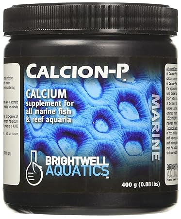 Brightwell Aquatics ABACALP400 Calcion Dry Salt Water Conditioners for Aquarium, 14-Ounce