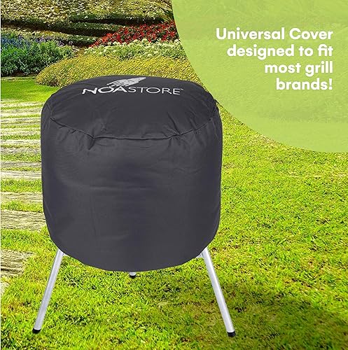 Miniatura 6 de Noa Store Cubierta para parrilla de barbacoa  18 pulgadas  Cubierta de parrilla impermeable 210D resistente para ahumador, estufa, plancha, hervidor