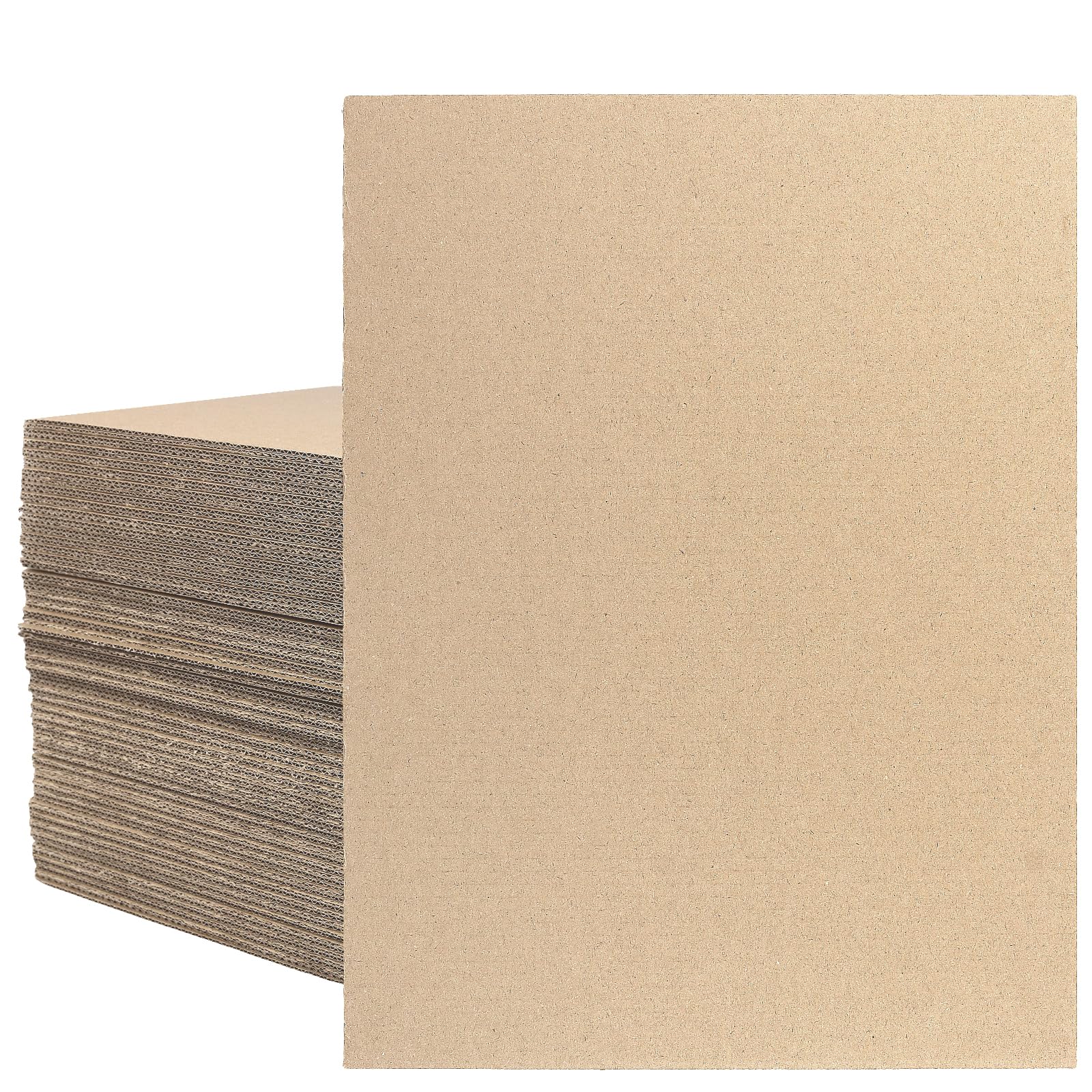 SOUJAP 100 PCS A4 Corrugated Cardboard Sheets, 30.5 x 22.9 x 0.2cm Corrugated board for Packaging Shipping