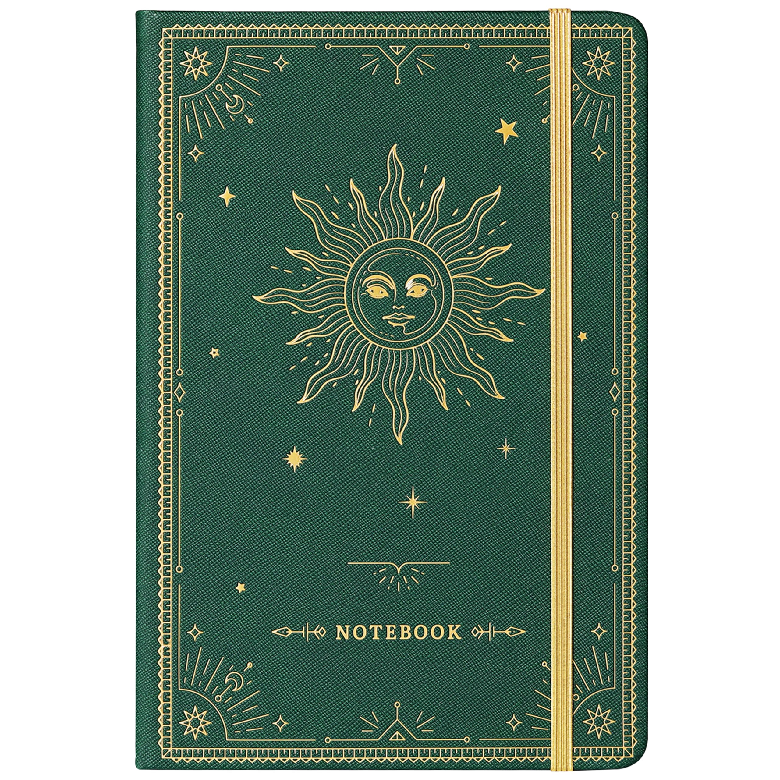 Artfan Ruled Notebook/Journal – Premium Thick Paper Faux Leather Classic Writing Notebook with Pocket + Page Dividers Gifts, Banded, Large, 144 Pages, Hard Cover, Lined (5.8 x 8.4) - Dark Green — image 1