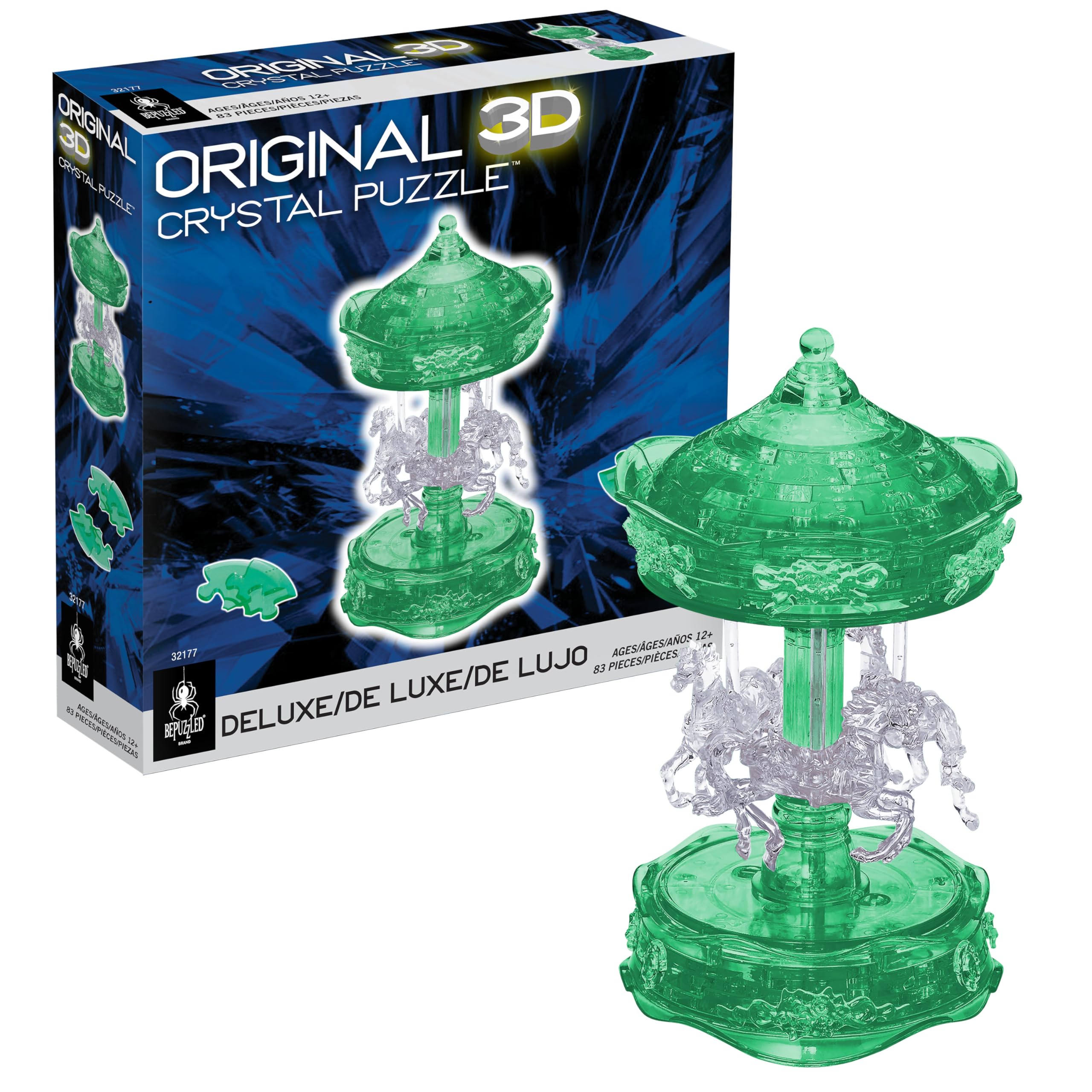 Amazon.com: BePuzzled Green Carousel Deluxe Original 3D Crystal